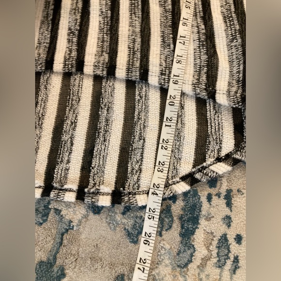 A02 Mind Code Top Hi Low Dolman Half Sleeve Mesh Sheer Knit Shirt Striped Small - Picture 5 of 7